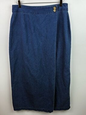 Cherokee Vintage Long Denim Wrap Skirt